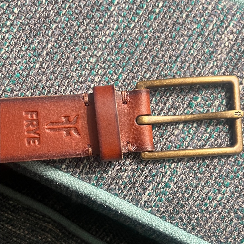Frye Tan Leather Belt